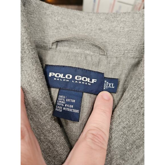 Vintage Polo Golf Ralph Lauren Gray Pullover Jacket Mens XL 90s Golfcore - Picture 2 of 5